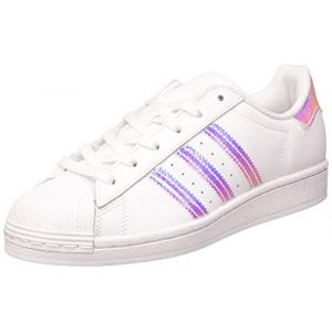Adidas Superstar J, Basket Mixte Enfant, FTWR White/FTWR White/FTWR White, 37 1/3 EU