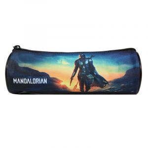 Bagtrotter trousse scolaire ronde star wars the mandalorian noir