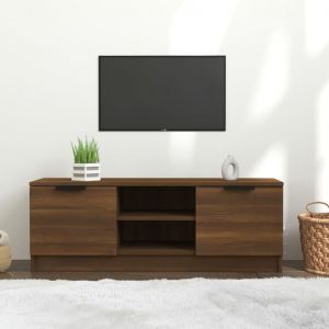 VidaXL Meuble TV Ch&ecirc;ne marron 102x35x36,5 cm Bois d'ing&eacute;nierie