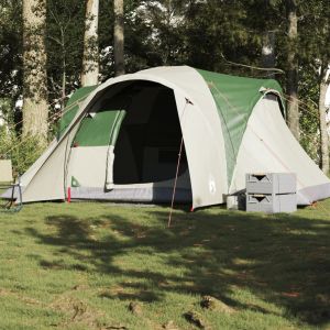 VidaXL Tente familiale à dôme 6 personnes vert imperméable