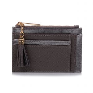 Isotoner Porte-cartes protection rfid anti-piratage de carte gris femme