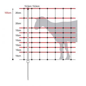 Filet chèvre électrifiable simple pointe Horinetz - 50m 105cm