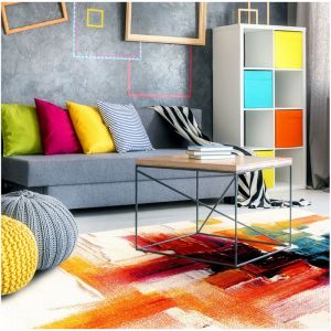 Deladeco Tapis multicolore design polypropylène Southampton Multicolore 200x200
