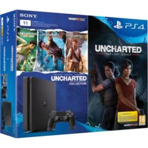 Sony PS4 Slim 1 To Noire + Uncharted Lost Legacy + Nathan Drake Collection