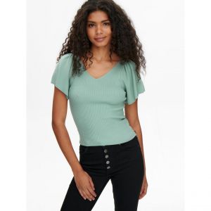 Only ONLLEELO S/S Back Pullover KNT Noos Pull-Over, Jadeite, M aux Femmes
