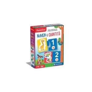 Clementoni Sapientino Quantité-Têtre Illustrées, Cartes à Coupler, Flashcards Numéros Et Animaux, Jeu Éducatif 3 Ans, Puzzle Incastré, Italien, Made in Italy, Multicolore, 16470