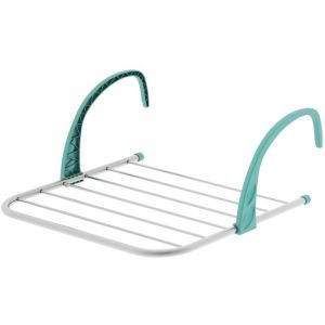 H&H 7411105 Pengo termo gocciolo 5 Séchoir à Linge Aluminium, Blanc, 43 x 3 x 61 cm