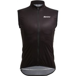 Image de Santini Nebula Gilet coupe-vent Homme, noir XL Gilets