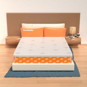 Surmatelas en MemoryFoam 140x190 - haut de 5 cm, déhoussable, tissu AloeVera Topper H5