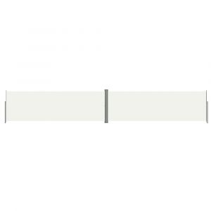 Auvent paravent store brise-vue latéral rétractable de patio jardin terrasse balcon protection visuelle écran 200 x 1200 cm crème 02_0007172