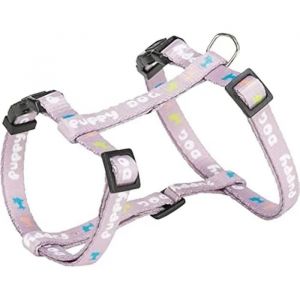 Trixie Harnais Pour Chiots - Junior - Réglable - Laisse Incluse - Couleur Lilas Clair