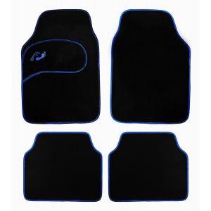 Peraline Tapis de Sol Voiture Auto Style Moquette avec Pieds Bleu
