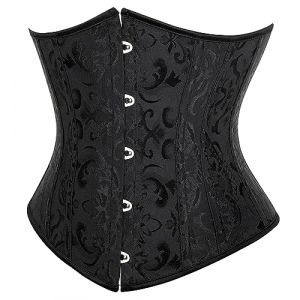 SZIVYSHI Femme Satin Serre Taille Lingerie Gothique Corset Véritable Sous Poitrine Bustier Shapewear Top