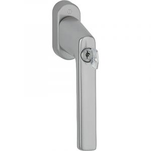Image de Hoppe Poignée de fenêtre comdamnable à clé Hamburg - Carré 32-42 mm - Vis M5x45 + M5x50 - Alu aspect inox - 11950547