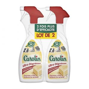 Carolin Pistolet Nettoyant Ultra Dégraissant Savon de Marseille Lot de 2 x 650 ml