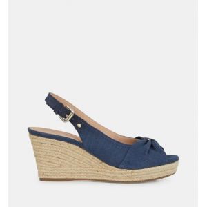 Image de Geox Sandales espadrilles compensées Soleil suède Bleu