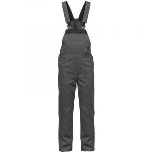 Salopette de travail VITO Gris Noir Taille 46 Polyester / Coton 7 poches Sangles épaules reglables
