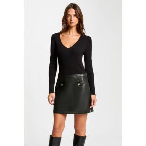 Morgan Robe courte ajustée 2-en-1 noir femme - Taille 36