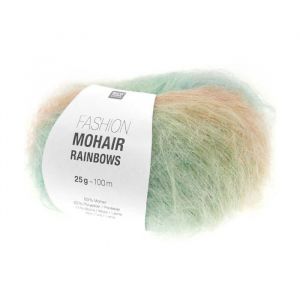 Rico Design Pelote de laine et mohair FASHION MOHAIR RAINBOWS - 25GR 01 multicolore Pastel - 01 multicolore Pastel