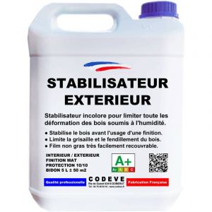 Codève Bois - Saturateur Bois Exterieur - 5 l - Codeve Bois - Non Filmogène Pour Bois Extérieurs Soumis Aux Uv Et Intempéries.