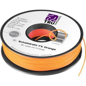 Tru Components Fil de câblage Yv YV 1565378 1 x 0.20 mm² orange 25 m