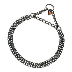HS Sprenger Collier Pour Chien Noir 2 Mm Double Maillons (50 Cm)