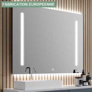 Miroir éclairage LED de salle de bain DEKA avec interrupteur tactile et anti-buée - 60x80cm