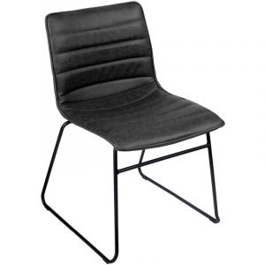 Urban living Chaise industrielle Brooklyn - Noir