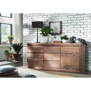 Massivmoebel24 - Buffet 185x40 Palissandre teint&eacute; Smoked cherry toronto 102 - marron