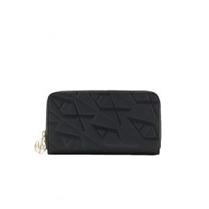 Armani Exchange Portefeuille Monogramme Femme Noir