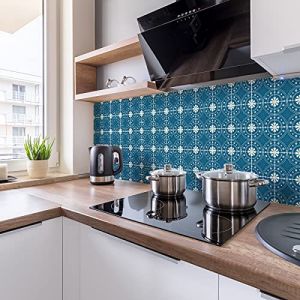 Sticker Mural Carrelage adh&eacute;sif Cuisine Salle de Bain - 24 Stickers Carreaux DE Ciment AZULEJOS IGNATIA - 24stickers15x15cm