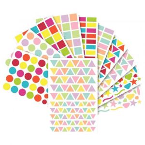 decopatch Gommettes géométriques et fantaisies - Blister de 940