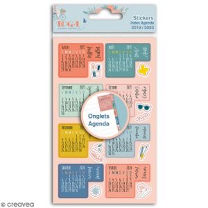 Toga Stickers Onglets avec agenda 2019-2020 - Oh La La - 18 pcs