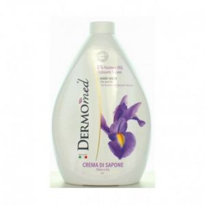 Dermomed Cr&egrave;me de Savon Liquide pour les Mains Talc et Iris Recharge 1 Litre