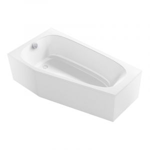 Jacob Delafon Pack baignoire bain douche 170 x 90 Bastille vidage à gauche blanc brillant + tablier en angle