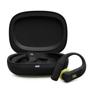JBL Endurance Peak 4 Noir et Jaune, résistants de sport sans fil avec réduction adaptative du bruit