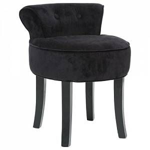 Image de Atmosphera Tabouret Firmin - Velours - Noir