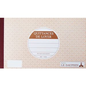 Le dauphin Carnet quittance de loyer &agrave; souche 50 feuillets (125 x 210 mm)