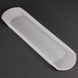 Olympia Plat Gondola en Porcelaine Blanche 560 x 150 mm