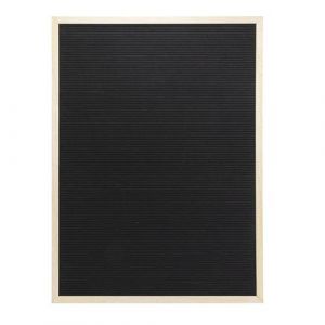 Securit Tableau avec lettres 60 x 80 cm en bois naturel et feutre - Comprend 360 lettres, chiffres, symboles et un kit de montage mural