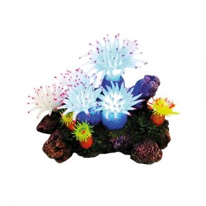 Décoration d'aquarium anemone avec LED Nobby Pet