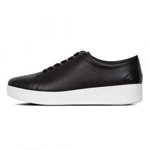 FitFlop Rally Sneakers, Baskets Enfiler Femme, Black (Black 001), 37 EU