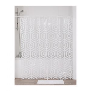 Image de Tendance Rideau de douche 180 x 180 cm transparent déco Tribeca - Blanc