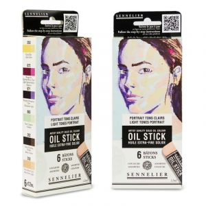 Sennelier 62.1701 Coffret de pastels à l'huile Light Tones Portrait 6 pièces