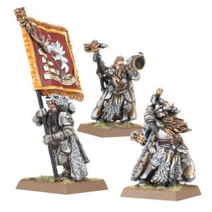 Games Workshop Figurine Warhammer ToW - Empire de L'Homme : Etat Major de la Garde Teutogene (x3)