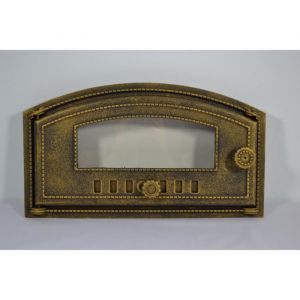 Porte en Fonte pour Four à Pizza en Bois - Sezam - DZL08 3 - Blanc - Pierre - Faïence