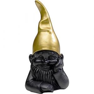 Kare Design KARE Figurine d&eacute;corative en polyr&eacute;sine, Noir, dor&eacute;, 21 x 10 x 9 cm (H x l x P) Dor&eacute;, Noir. 21x10x9cm