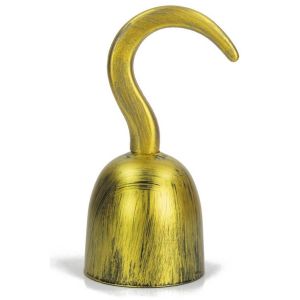 Ruedelafete Crochet de pirate dor&eacute; en plastique