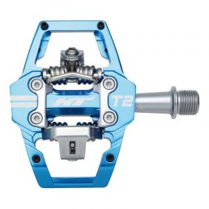 Image de HT Components Pédales automatiques VTT T2 aluminium bleu