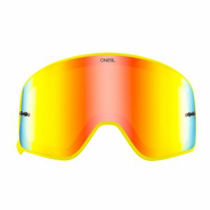 O'neal Écran pour masque B 50 iridium rouge avec cadre jaune